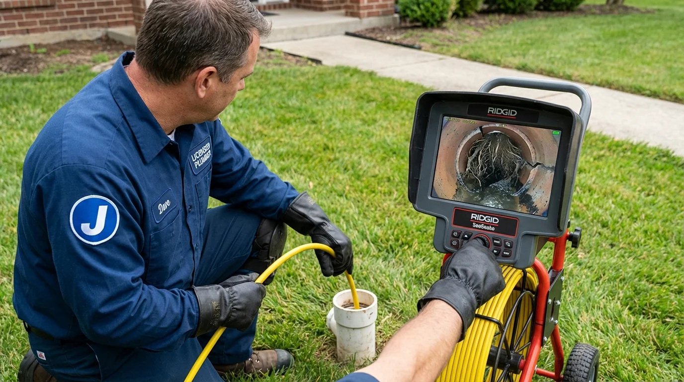 Sewer camera inspection being performed by Johns Plumbing LLC in Heber City
